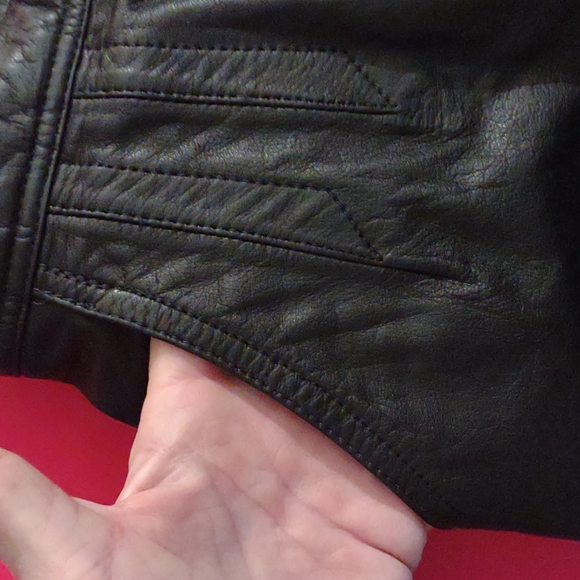 Vintage design assets size 10 high waisted leather pants - Picture 4 of 11